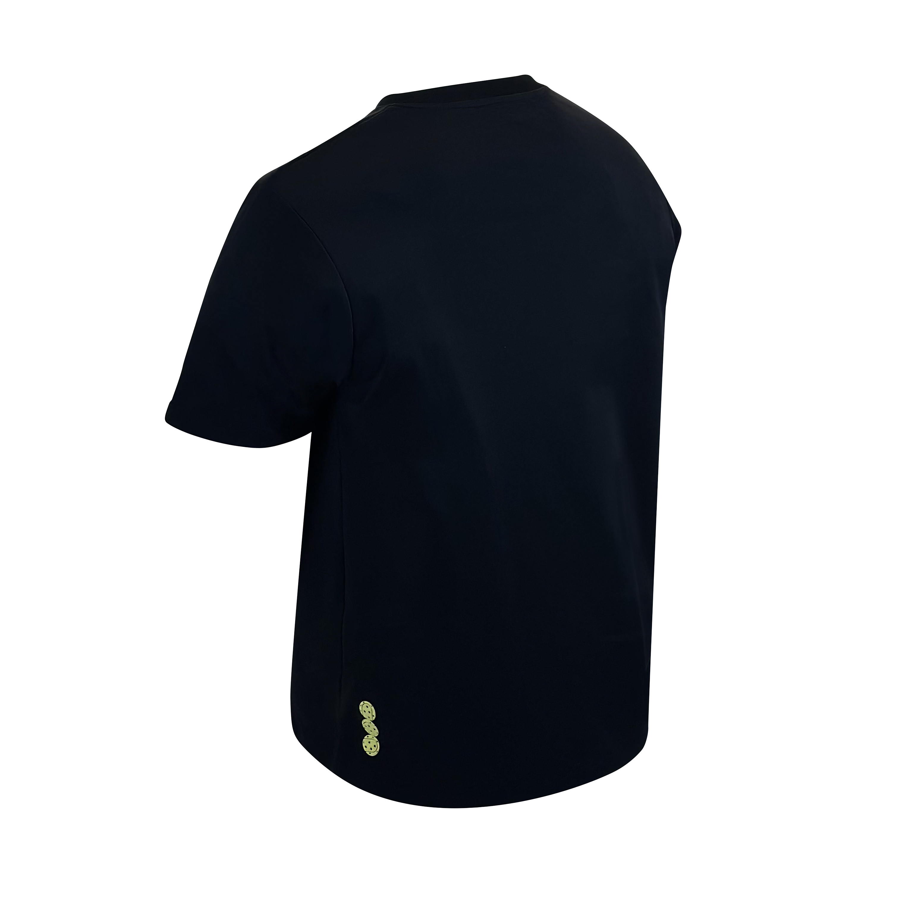 Back view of a premium cotton men's tee showcasing its stylish design and comfortable fit.