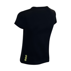 Premium cotton tee in black, featuring a stylish design and soft-touch print for comfort and versatility.